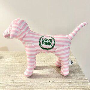 Victoria’s Secret Pink Striped Dog Plush – Love Pink Collectible Mascot